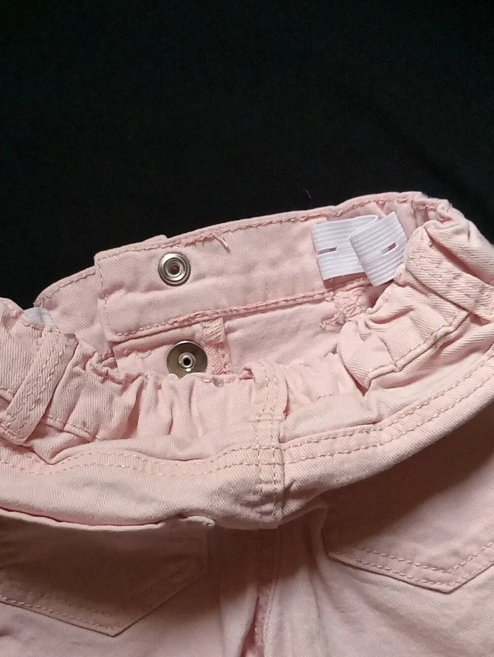 OshKosh B'gosh Light Pink Button-Front Elastic Waist Jeans
